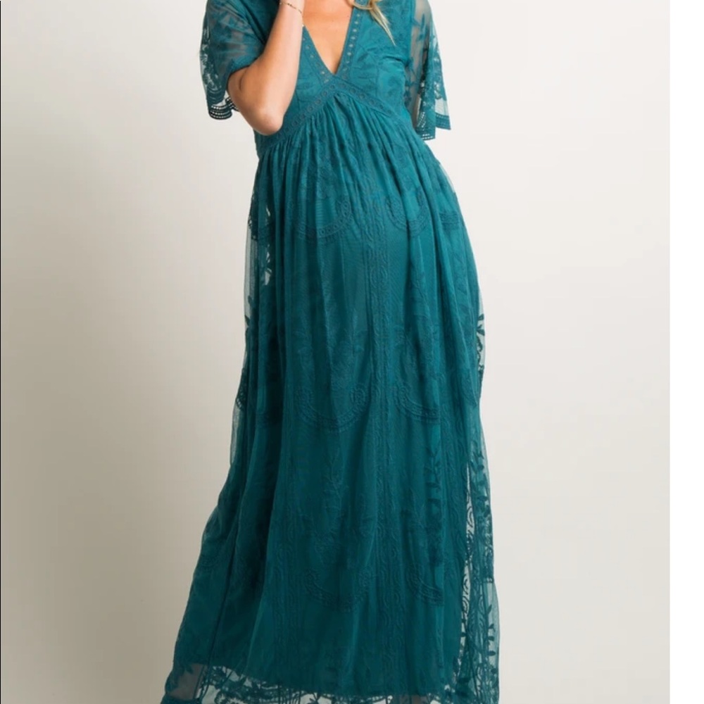 Pinkblush Lace Maxi (TEAL)